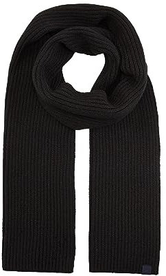 TOM TAILOR Herren Basic Winterschal, Black, ONESIZE