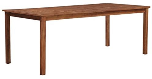 FIRBNUS 200x100x74 cm Holztisch Gartentisch Balkontisch Outdoor Garten Esstisch Esszimmertische Beistelltisch Tischplatte Gartenmöbel Sideboard Kaffeetisch Küchentisch Akazie Massivholz