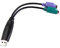 Vctitil 1 cable de conversión USB a PS2 adecuado para teclado y mouse, escáner, divisor macho y hembra, cables de conversión