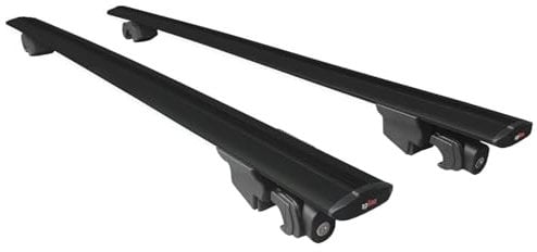 acpar Kompatibel mit Hyundai Kona (OS) 2017-2022 Hook Model Relingträger Dachträger Auto Gepäckträger Schwarz Aluminium 2 Stangen