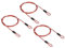 PATIKIL Sicurezza Cavo 2,5 mm x 1 m/3,3ft, 3pz Rivestito Bagaglio Lucchetto Filo Corda con Doppio Giro, Trasparente Rosso