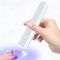 CGBE Mini Lámpara UV Led Uñas, 3W Secador de Uñas Portátil et Recargable para Esmalte de Uñas de Gel, 2 Temporizadores 20s/60s, Pequeña Lampara Uñas Semipermanentes para Hogar y Salón, Blanco