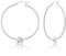 Große Silber Creolen Ohrringe - Silberne Statement Gross Knoten Creolen Ohrringe 925 hypoallergen leicht für Frauen und Mädchen Schmuck Geschenk 5,1 cm