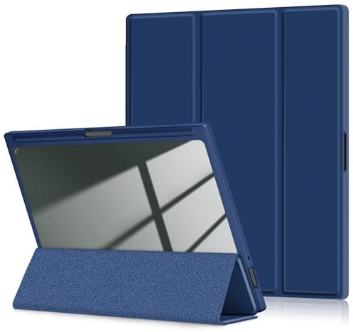 Xuanbeier Case for BOOX Note Air 3 C and B/W E Ink Tablet 10.3 ePaper,Slim Drop Protection Tri-Fold Cover with Hard Shell Transparent Back and Pen Holder Stand Cover with Auto Wake/Sleep,Navy