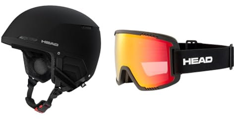 HEAD Unisex Skihelm & Skibrille Set: COMPACT Evo Helm + CONTEX Brille