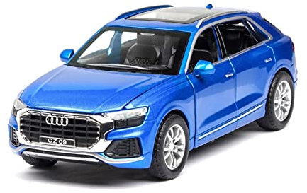 Motorfahrzeuge Replika Auto 1:32 Legierung Modellauto Für Audi Q8 Luxus SUV Diecast Metall Fahrzeug Zurückziehen Sammlung Geschenk Weihnachtsspielzeug Originalgetreue Nachbildung ( Color : Blue )