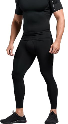 COFI 1453 Bruce 80 DEN Mikrofaser-Meggings Strumpfhose für Herren Schwarz XL/XXL