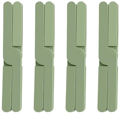 JVHLOV Lot de 4 dessous de plat pliables en silicone antidérapant résistant à la chaleur pour table de cuisine pour poêles chaudes, tasses, plats, assiettes (vert)