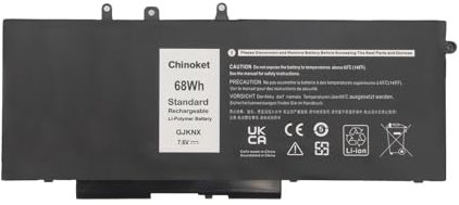Chinoket 68Wh GJKNX Batterie d'ordinateur Portable pour Dell Latitude 5480 5280 5290 5488 5490 5491 5495 5590 5591 E5480 E5580 E5590 E5490 Dell Precision 15 3520 3530 GD1JP 0GD1JP DY9NT 0DY9NT 5YHR4