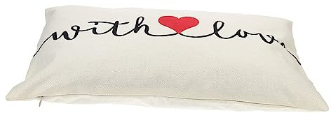 SEWOART Kissenbezug Aus Leinen Mit Alphabet-Druck Für Haushalt Und Dekoration Passend Für Sofa Und Bett