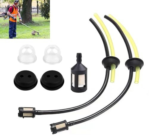 DHWEKU 7 Stück Benzinfilter Kit Benzinschlauch Dichtung Benzinschlauch Motorsense Benzinfilter Ersatzteile Kit für Motorsense Erdbohrer Heckenschere Freischneider Hochentaster erdbohrer Benzin