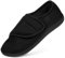 HOTUT Men's Memory Foam Slippers - Adjustable Orthopedic Extra Wide Shoes for Diabetic Feet, Sizes 9.5-10.5