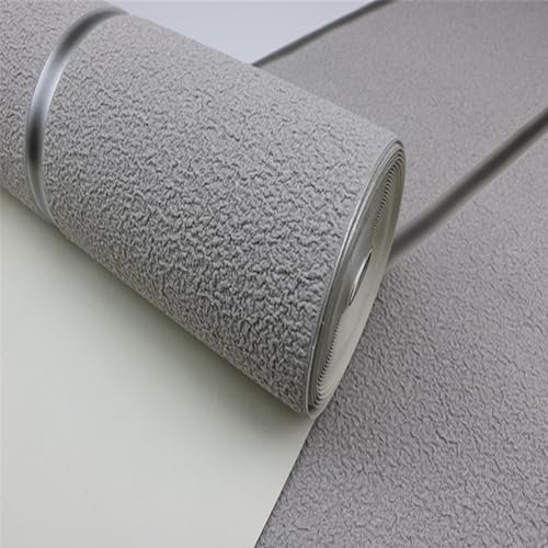 Horizontal Stripes Wallpaper for Walls 3D Suede Non Woven Fabric Modern Living Room Sofa TV Background Wall Papers Home Decor,for Bedroom Art Deco Wallpaper(Grey)