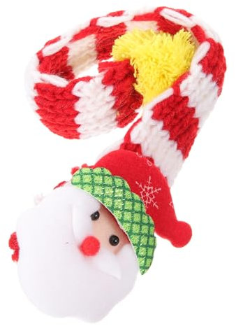 COLLBATH Schal für Haustiere Weihnachten Dekorativer Haustierschal für Katzen und Hunde Bequemer Winter-Halstuch mit Weihnachtsmann-Motiv