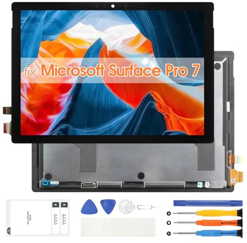 LCD Display pour Microsoft Surface Pro 7 Écran - pour Surface Pro 7 LCD Écran Tactile pour Microsoft Pro7 1866 LCD Numériseur Capteurs Verre Remplacement Assemblée Kit Noir