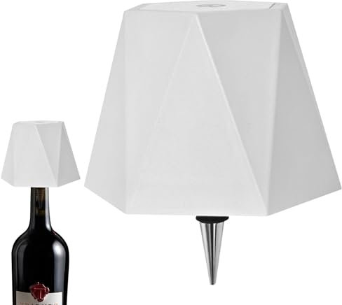 Bottiglia Lampada LED Ricaricabile Senza Fili con Tappo, Controllo Touch da 3 Modalita Temperatura di Colore per Interno, Esterno, Famiglia, Ristorante, Bar