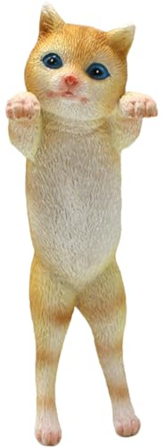 HOOTNEE Hängende Katzenfigur Garten Dekoration Aus Resin Kreative Blumentopf Katze Skulptur Für Balkon Und Pflanzentopf Dekor