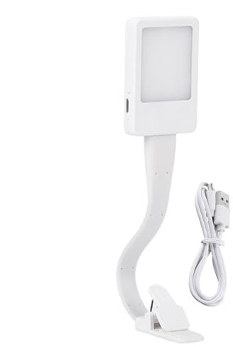 Lampada a LED con clip per libri, protezione per gli occhi, con 3 livelli di luminosità, luci LED USB da lettura con clip, lampade per laptop, libri, pianoforte, testiera del letto, scrivania
