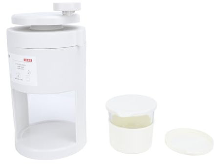Hand Crank Ice Maker, Portable Shaved Ice Machine for Home Use, Cup Ice Crusher Snow Cone Maker Machine, Small and Portable Design, Manual Ice Shaving, Energy Efficient and