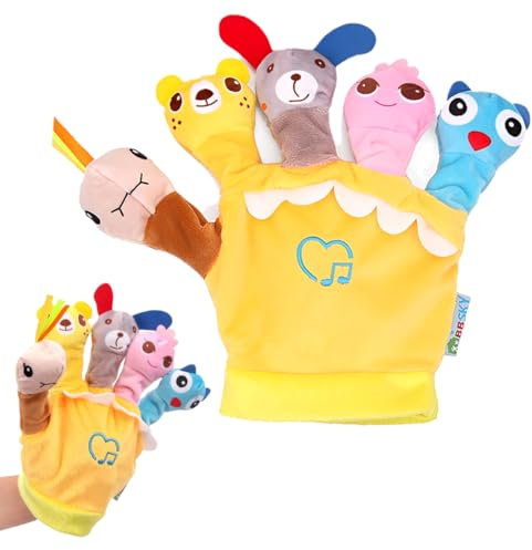 WUSJCOF Handschuh Spielzeug - Fingerpuppe Babyspielzeug, Handpuppe für Kinder ab 0 Monaten und Babys - Greifling Puppenhandschuh