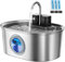 Fontaine à Eau sans Fil pour Chat en INOX – Distributeur Automatique à Piles avec capteur, Pompe silencieuse, Filtration Multiple, avec 3 filtres de Rechange, pour intérieur