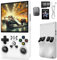 R36MAX Retro Handheld Game Console with 128GB TF Card &Built-in 22000+ Preloaded Classics, 4.0 IPS Screen Open-Source Linux System - Supports 30+ Emulators (White, With Storage Box)