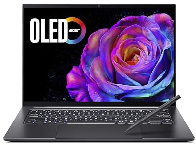 Acer Swift X 14 OLED (SFX14-61G-R6Q6) Copilot+ PC, 14 WQ2.8K 120Hz Touch-Display, AMD Ryzen AI 9 365, 32 GB RAM, 1 TB SSD, NVIDIA GeForce RTX 5070, Windows 11, QWERTZ Tastatur