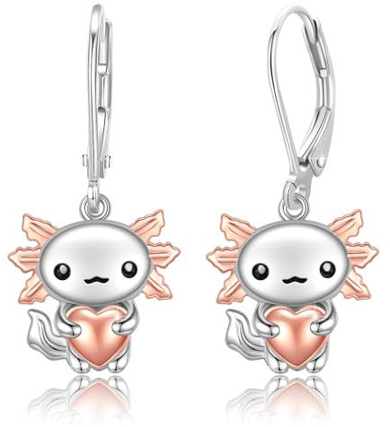 REDSUN Delfin/Koala/Hai Ohrringe Damen 925 Sterling Silber mit Herz Mondstein - Hängend Delphin Schmuck Geschenk für Mutter, Mama, Ehefrau, Frauen, Mädchen, Freundin - Valentinstag Weihnachten