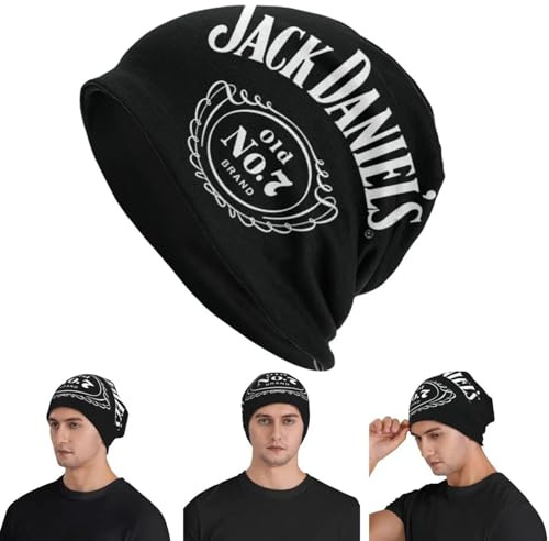 J-Jack Daniels Whiskey Brand Warme Strickmütze Hip-Hop-Bonnet-Mütze Herbstwinter Outdoor-Beanies Mützen für Unisex Erwachsene