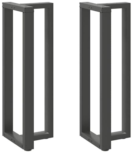 HFXHIJXQ Tischbeine Anthrazit 40x35x110 cm Pulverbeschichteter Stahl T-Form verstellbare Füße Robustes Bartisch Zubehör Modernes Design für Essbereich Küche Home Office