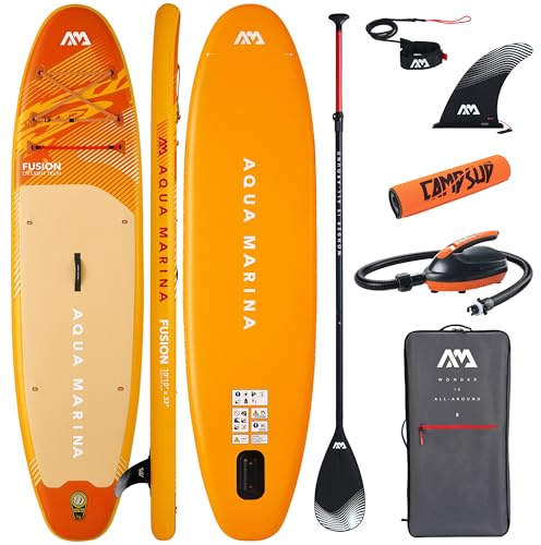 CampSup Aqua Marina Fusion 10'10 Before Sunset 2026 – Aufblasbares SUP Board Allround für Anfänger – Stand Up Paddle Board Komplettset – Limited Edition