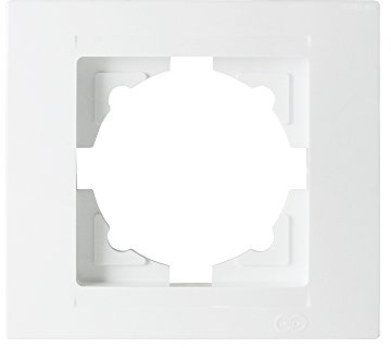 Gunsan Moderna 1-fach Rahmen für 1 Steckdose Schalter Dimmer Weiss