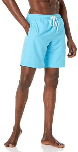 Amazon Essentials Short de Bain de 23cm avec Doublure en Maille Poches Fermeture à Cordon Homme, Bleu des Mers du Sud, XXL
