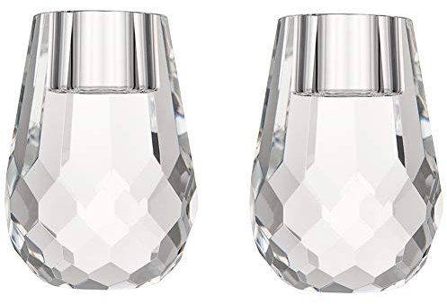 DONOUCLS Kristall Kerzenhalter, Dekorativer & Zeitloser Kerzenständer für Elegante zu festlichen Events wie Hochzeit Verlobung Geburtstag Weihnachten