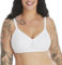 Hanes Damen X-Temp Wireless with Cooling Mesh, Full-Coverage, Convertible T-Shirt Bra BH, Undurchsichtige, Weiss/opulenter Garten, X-Large