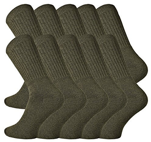 TippTexx 24 10 Paar Armysocken, Bundeswehrsocken, Outdoorsocken, Sportsocken, Arbeitssocken mit zusätzlicher Garantie, sehr robuste, schwere und haltbare Qualität (