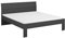 Rauch Möbel Flexx Bett Doppelbett Futonbett in Grau metallic, Schwarz, Liegefläche 140 x 200 cm Gesamtmaße Bett BxHxT 145 x 90 x 209 cm