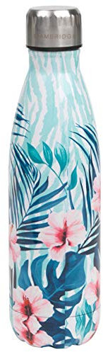 Cambridge CM07014 Tropical Hibiscus 500ml Bouteille Isotherme - Bouteilles d'eau en Acier Inoxydable, Maintien Chaud de 6hrs ou Froid Jusqu’à 24hrs, Gourde Réutilisable sans BPA, Pour Sport, Voyage
