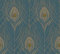Peacock Feathers Vinyl Non-Woven Wallpaper Gold Dark Blue Luxury Paste The Wall from Y�L