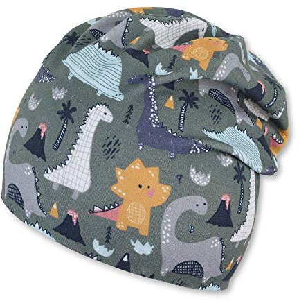 Sterntaler Baby-Jungen Slouch 1612161 Beanie-Mütze, dunkelgrün, 45