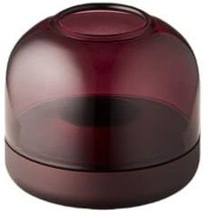 Kooduu Glow 08 Violett - Luxusglaslaterne - Kerzenhalter - aus Glas und Aluminium - Dänisches Design - zur Verwendung mit Shine LED Kerze - Ø 9 cm - H 8 cm - VIOLETT