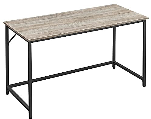 VASAGLE Tisch, Computertisch, Bürotisch, 135 x 60 x 76 cm, für Arbeitszimmer, Schlafzimmer, Wohnzimmer, Greige meliert-tintenschwarz LWD043B02V1