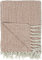 IB Laursen Plaid warmes Creme/Burned 130 x 160 cm Baumwolle Decke Quilt mit Fransen 6510-86