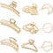 YOTOYOU Haarklammer 9 Stück Metall Haarklammern Groß für Damen Mädchen Hair Clip Gold Haarspangen für Dickes Dünnes Haar