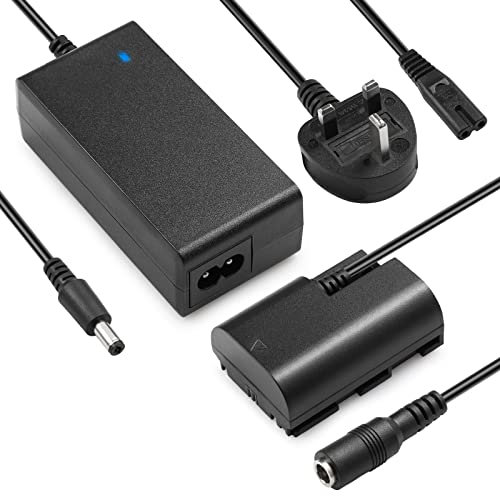 ENEGON ACK-E6 AC Power Adapter DR-E6 DC Coupler LP-E6N Dummy Battery Fully-Decoded for Canon EOS R6 R5 R 80D, 70D, 60D, 60Da, EOS 5D Mark II, DS Mark III, 5D Mark IV, 5DS, 5DS R, 6D, 7D, 7D Mark II