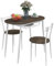 HOMCOM 3-Piece Dining Table and Chairs Set, Oval Kitchen Table with 2 Chairs, with Wire Storage Shelf and Steel Frame, Natural