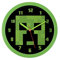 Minecraft Wall Clock, Green & Black, One Size