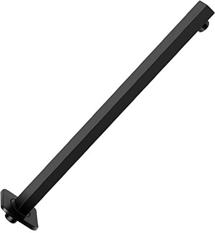 Brazo de Ducha Negro, CHSEROK Extensión de Brazo de Ducha de Acero de 40 cm, Duradero, Duradero, se ve Como Nuevo Durante Mucho Tiempo, Simple y Elegante, Adecuado para Instalar una Ducha Fija