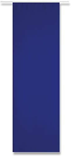 Arsvita Flächenvorhang Blickdicht - Schiebegardine in BxL 60x245cm (Blau) - ohne Flächenvorhangtechnik - Gardine, Vorhang mit Klettband
