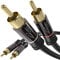 KabelDirekt – 10x Câble RCA 0,5m, câble audio stéréo 2 x 2 Cinch particulièrement résistant et d'une qualité sonore brillante (coaxial RCA/HiFi & Home Cinéma, analogique et numérique)